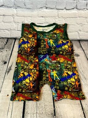&Me Bamboo Teenage Mutant Ninja Turtle Bamboo Shortie Romper